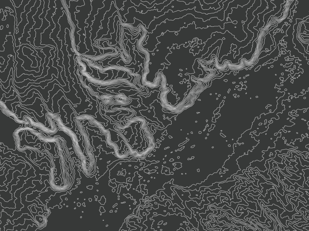 Topographic contours trace the transition from Albuquerque’s broad basin to the steep terrain of the Sandia Mountains.